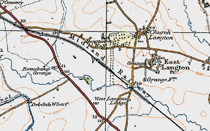 Old map of West Langton in 1920