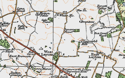 Old map of West Layton in 1925