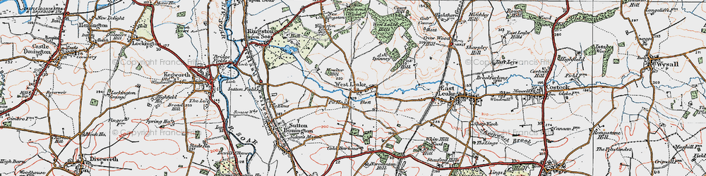 Old map of Ash Spinney in 1921