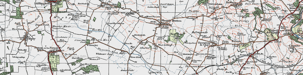Old map of Lilling Green in 1924