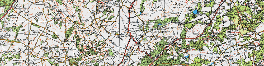 Old map of West Liss in 1919