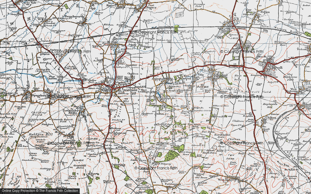 Old Map of West Lockinge, 1919 in 1919