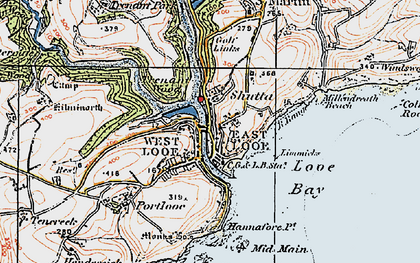 Old map of West Looe in 1919