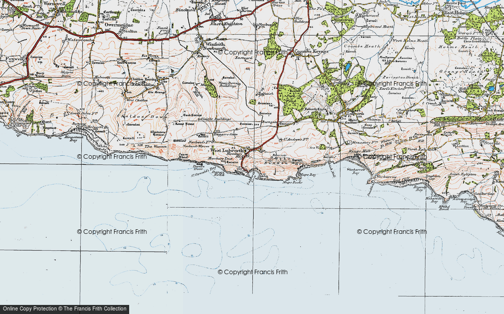 Old Map of West Lulworth, 1919 in 1919