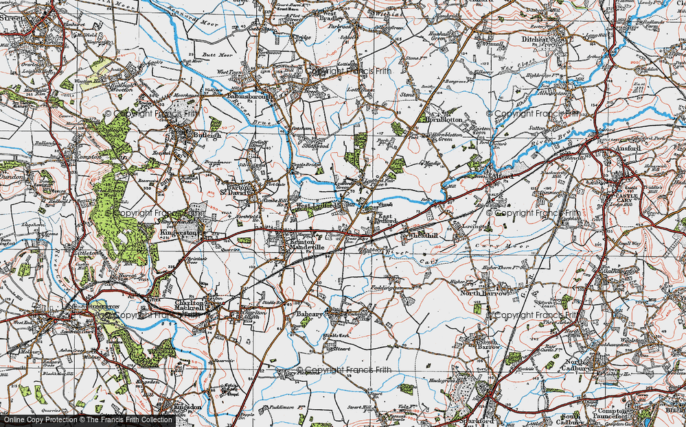 Old Map of West Lydford, 1919 in 1919