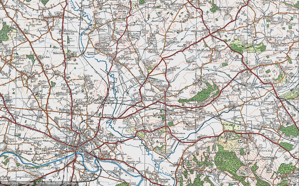 Old Map of West Lydiatt, 1920 in 1920