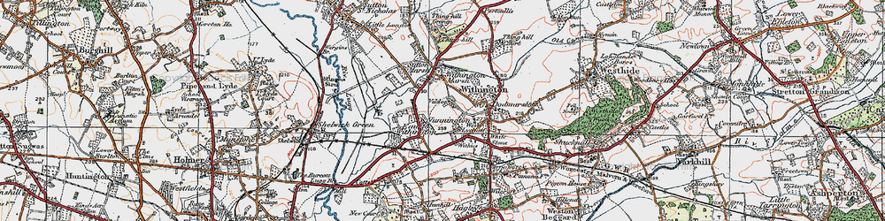 Old map of West Lydiatt in 1920