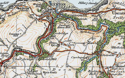 Old map of West Lyn in 1919