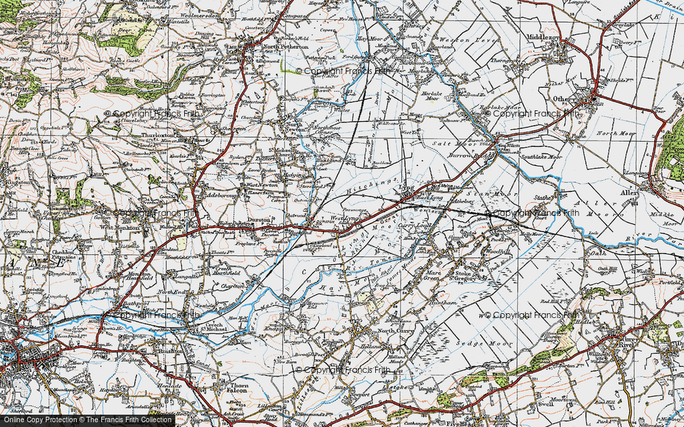 Old Map of West Lyng, 1919 in 1919