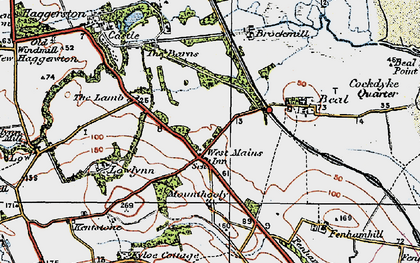 Old map of West Mains in 1926