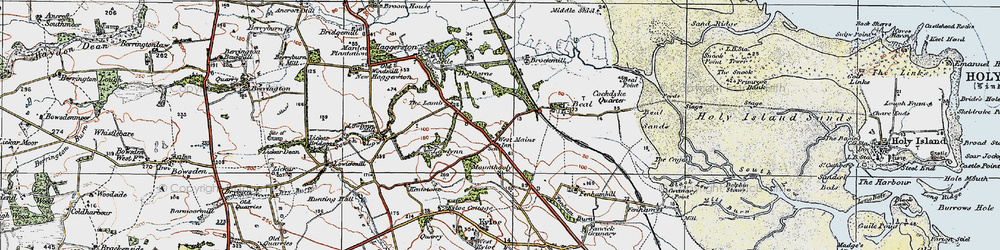 Old map of West Mains in 1926