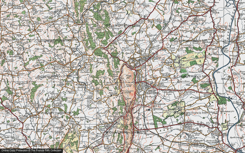 Old Map of West Malvern, 1920 in 1920