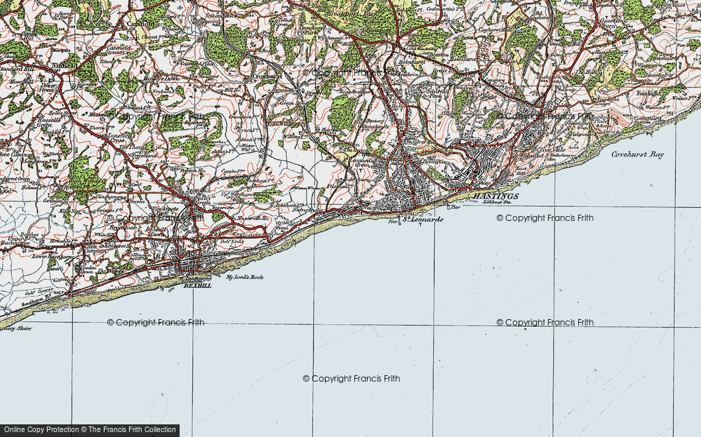 Old Map of West Marina, 1921 in 1921