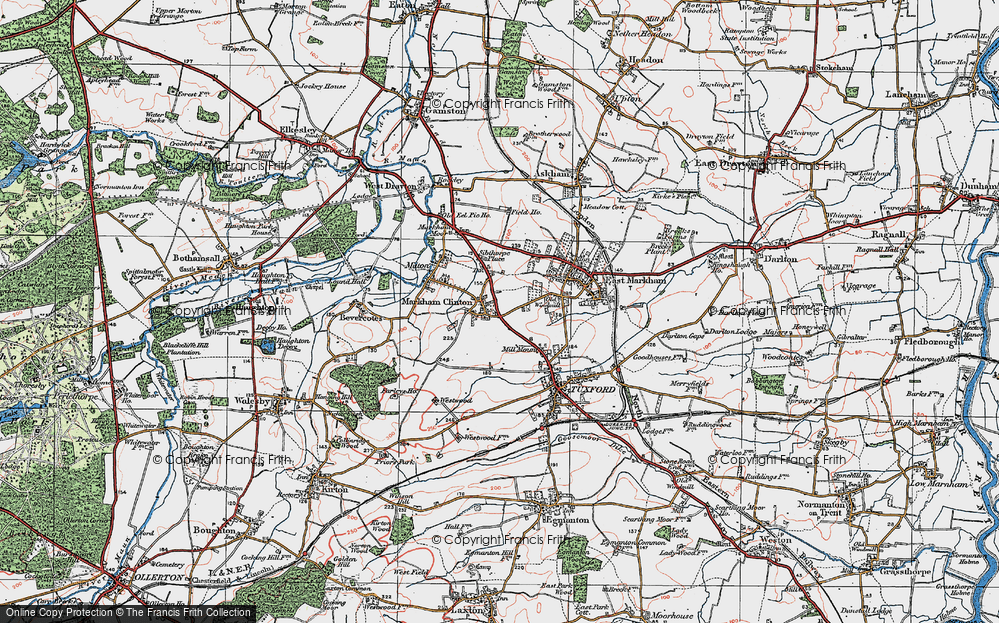 Old Map of West Markham, 1923 in 1923