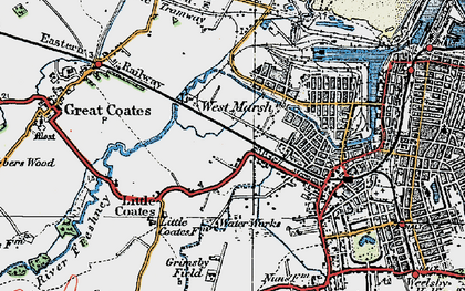 Old map of West Marsh in 1923