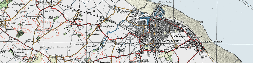 Old map of West Marsh in 1923