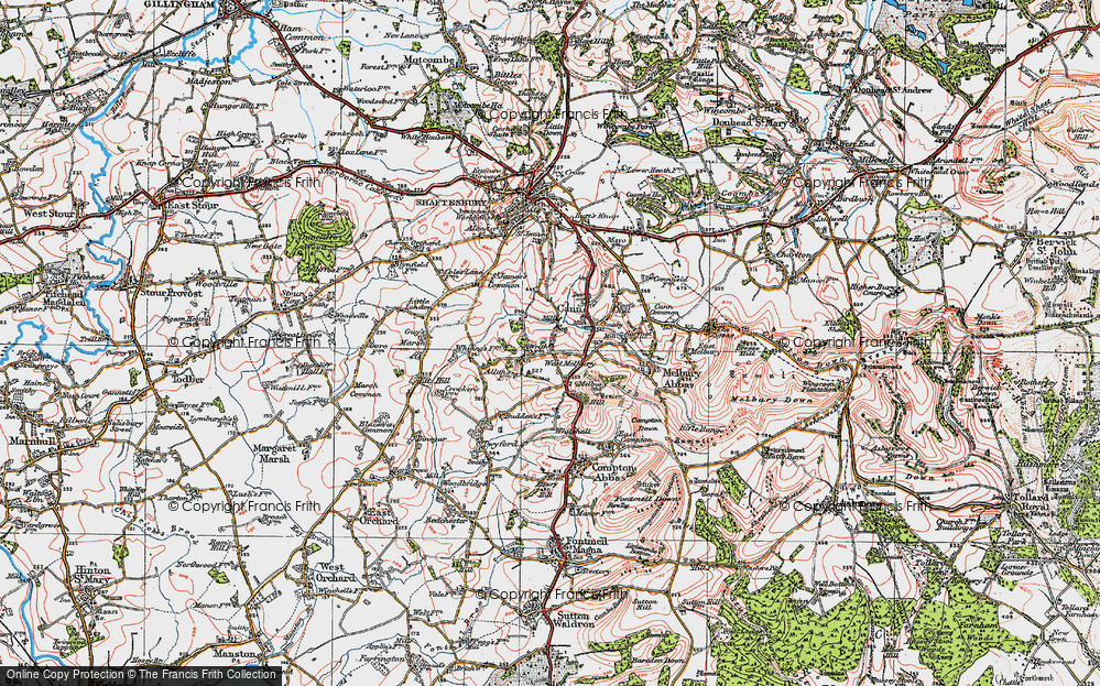 Old Map of Historic Map covering Whitehall in 1919