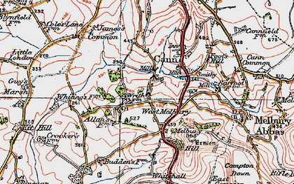 Old map of West Melbury in 1919