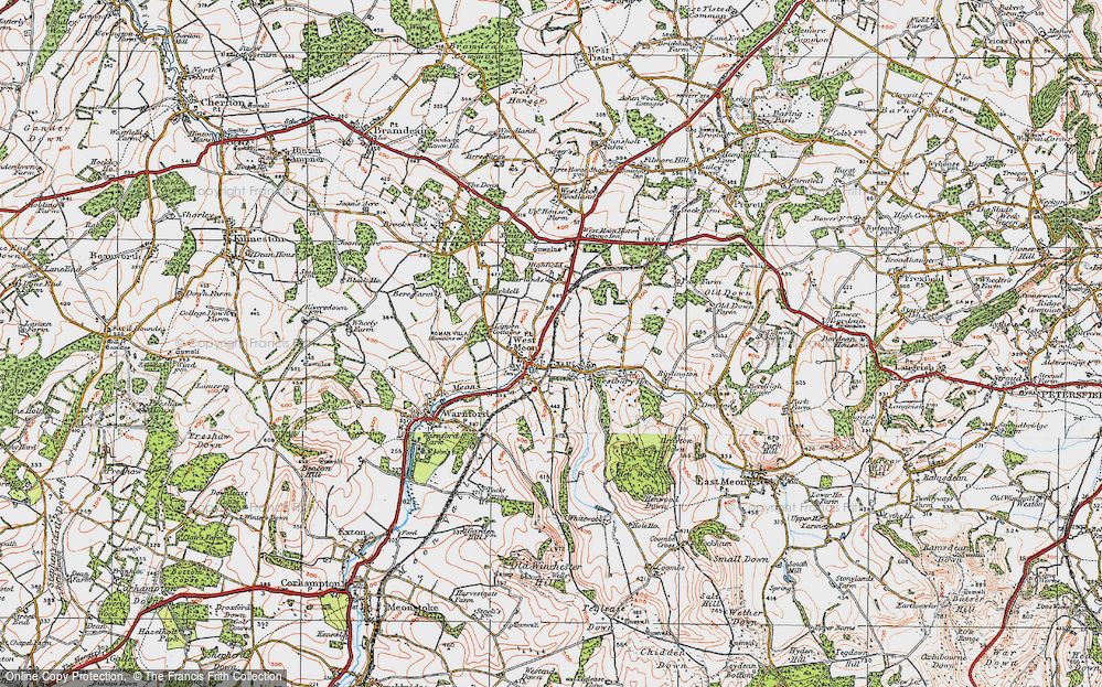Old Map of West Meon, 1919 in 1919
