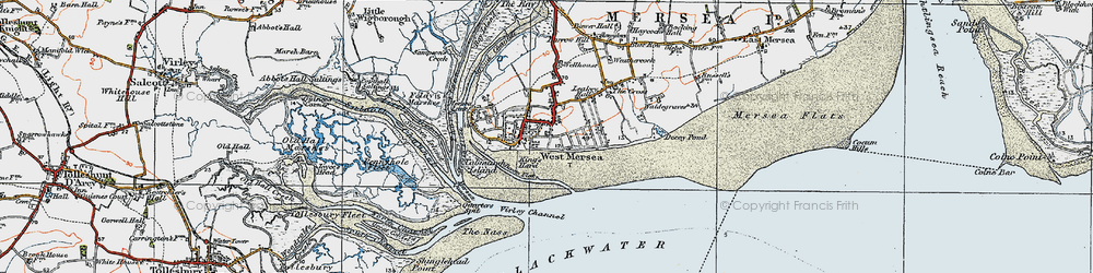 Old map of Blue Row in 1921