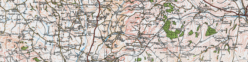 Old map of West Milton in 1919