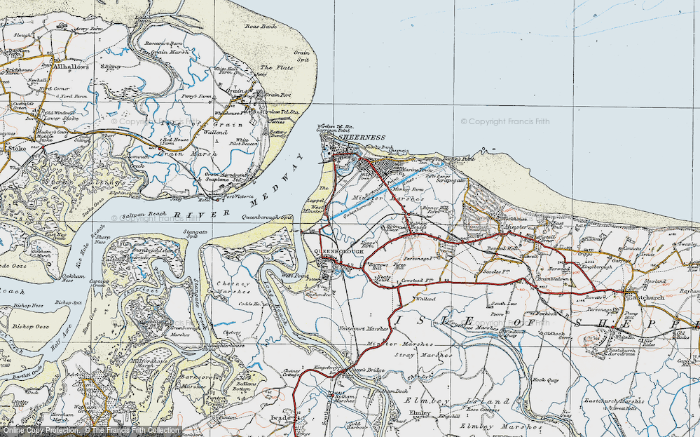 Old Map of Historic Map covering Lappel, The in 1921