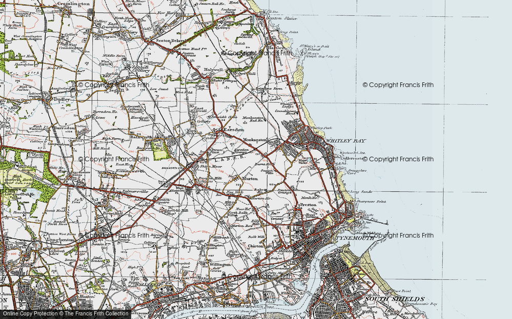 Old Map of West Monkseaton, 1925 in 1925