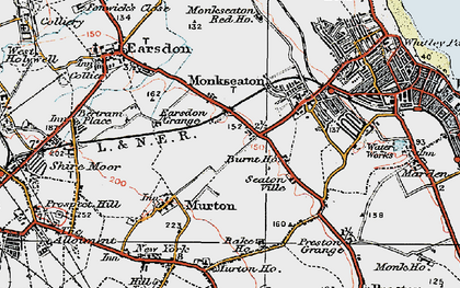 Old map of West Monkseaton in 1925