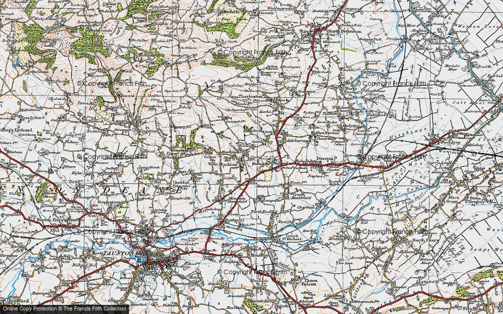 Old Map of West Monkton, 1919 in 1919