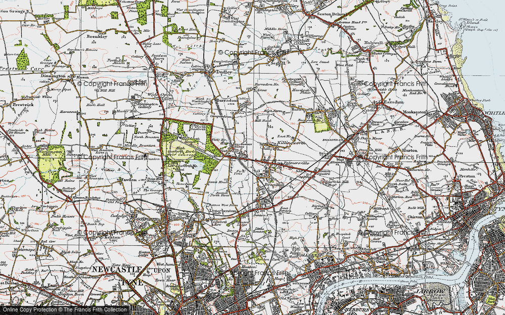 Old Map of West Moor, 1925 in 1925