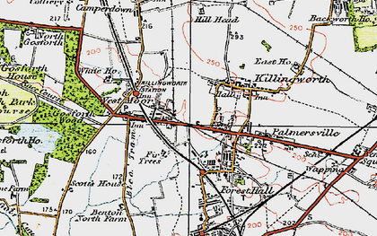 Old map of West Moor in 1925