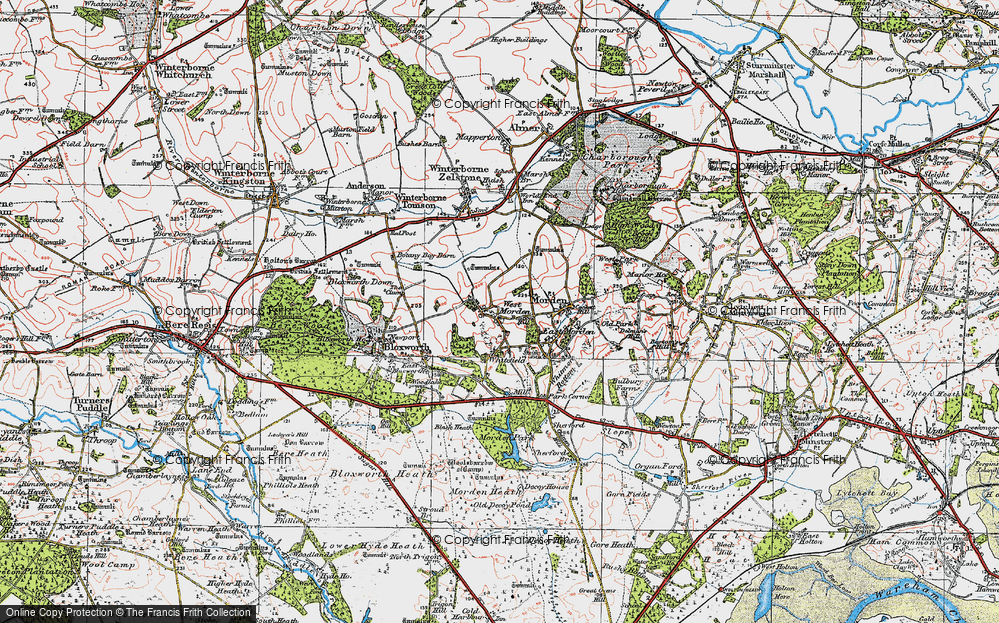 Old Map of West Morden, 1919 in 1919