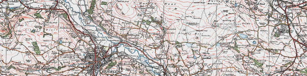 Old map of Bradup in 1925