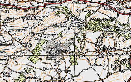 Old map of West Ogwell in 1919