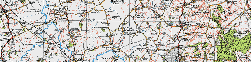 Old map of West Orchard in 1919