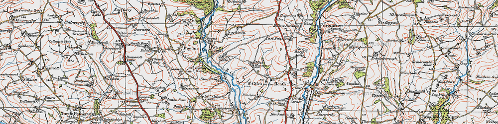 Old map of West Panson in 1919