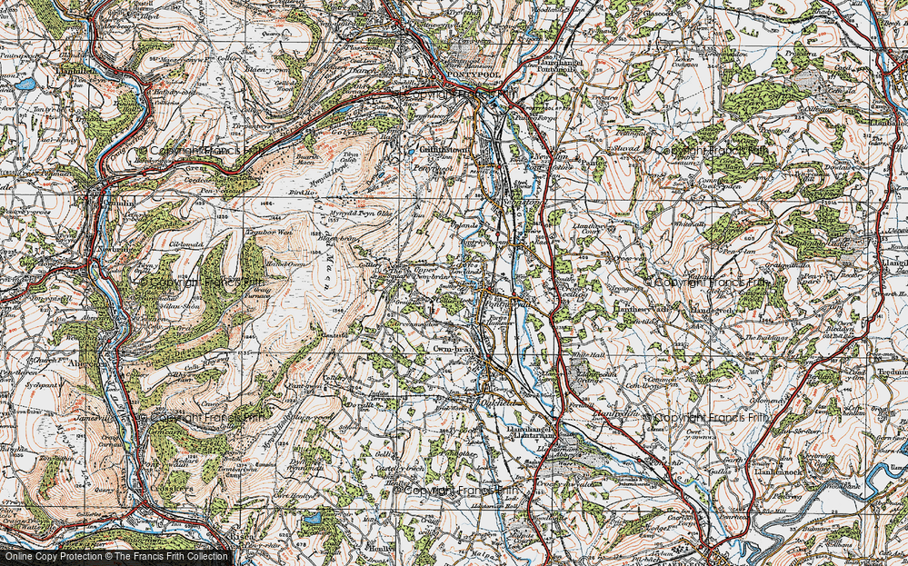 Old Map of West Pontnewydd, 1919 in 1919