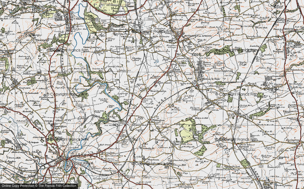 Old Map of West Rainton, 1925 in 1925