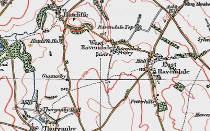 Old map of West Ravendale in 1923