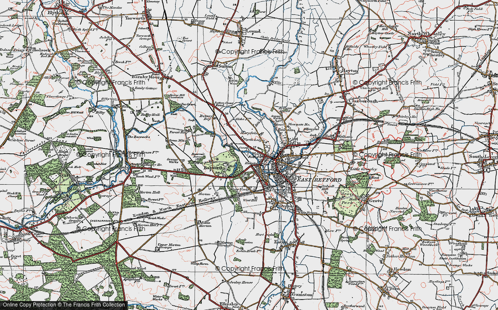 Old Map of West Retford, 1923 in 1923