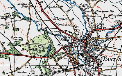 Old map of West Retford in 1923