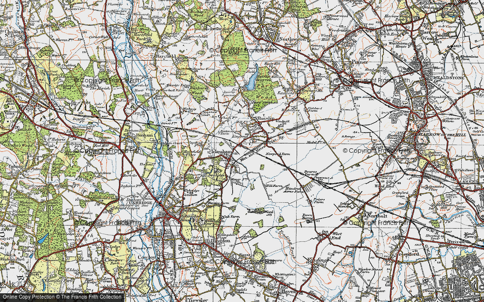 Old Map of West Ruislip, 1920 in 1920