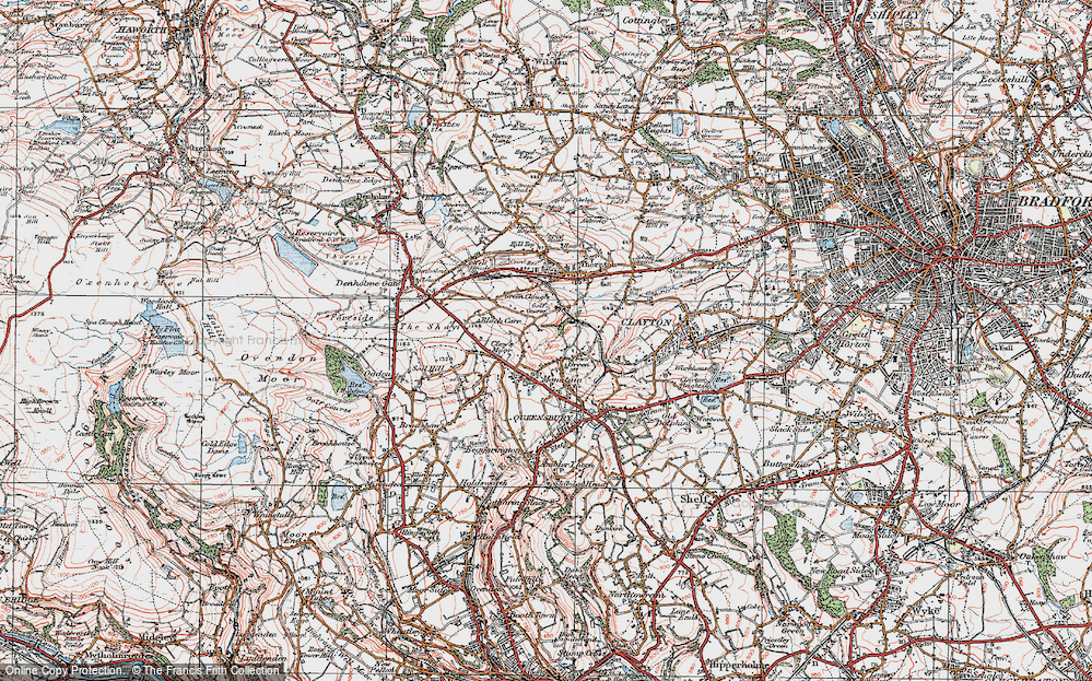 Old Map of West Scholes, 1925 in 1925