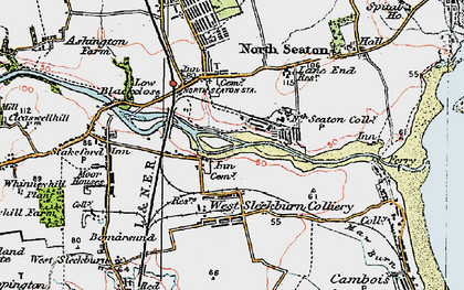 Old map of West Sleekburn in 1925