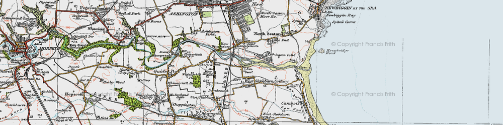 Old map of West Sleekburn in 1925