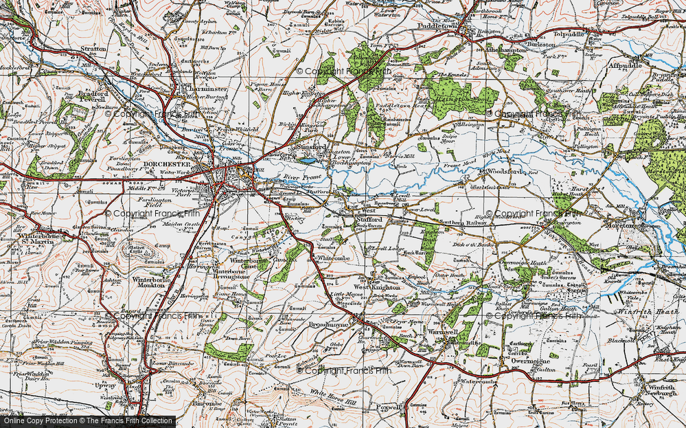 Old Map of Historic Map covering Lower Lewell Fm in 1919