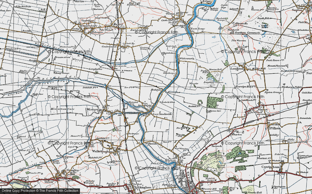 Old Map of West Stockwith, 1923 in 1923