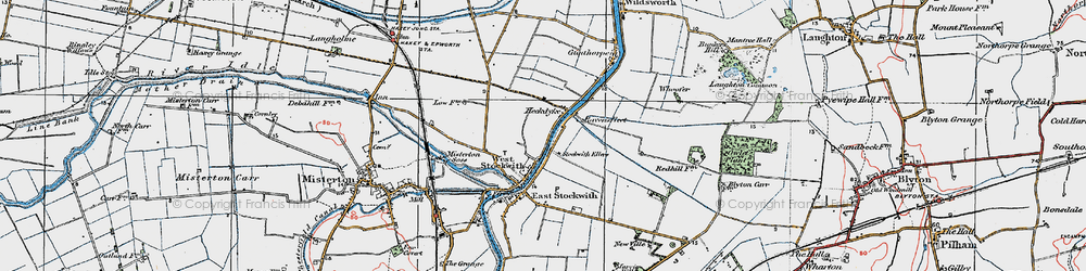 Old map of West Stockwith in 1923