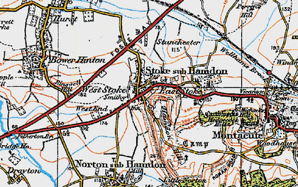 Old map of West Stoke in 1919
