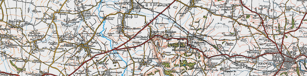 Old map of West Stoke in 1919